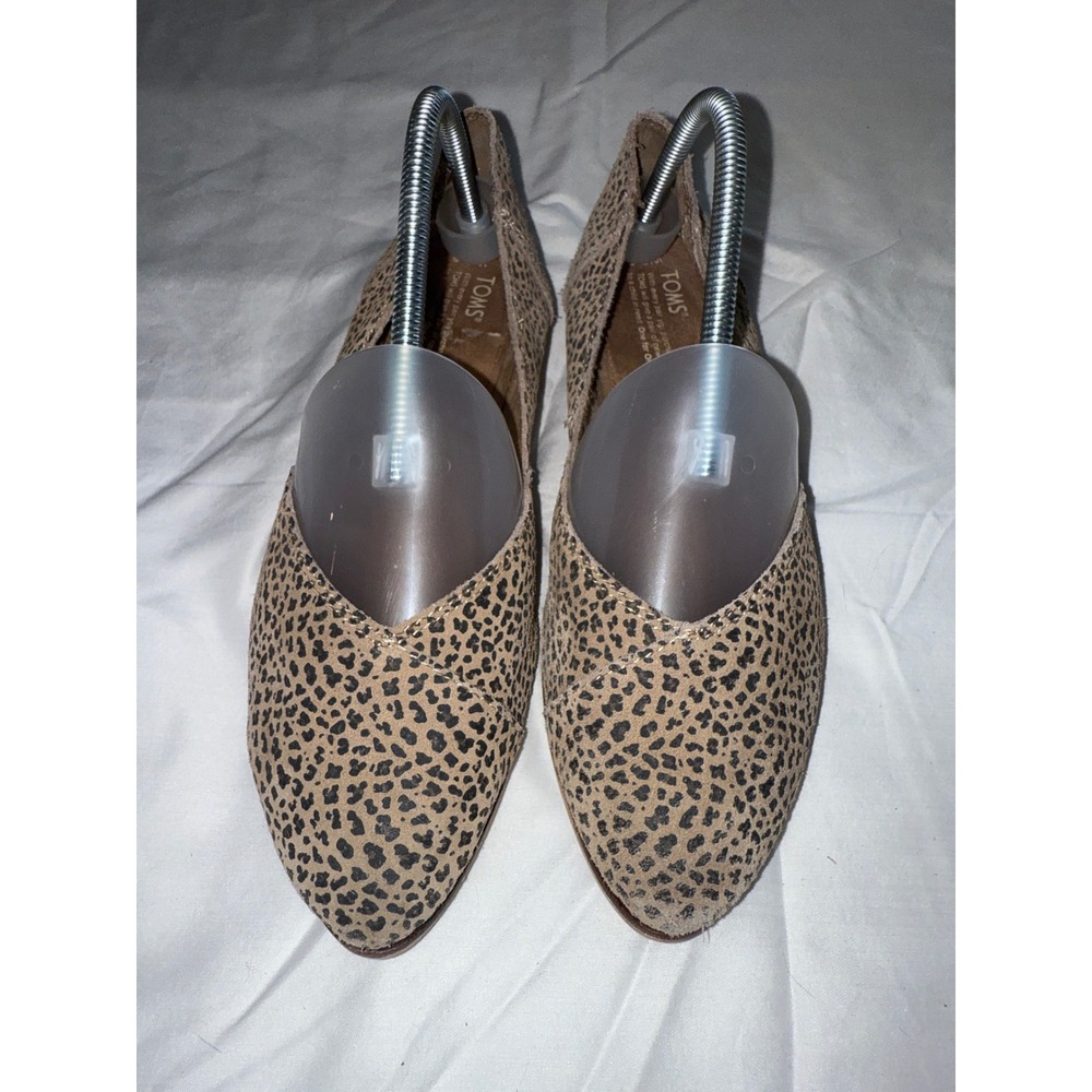 TOMS Womens Leopard Print Pointed Toe Jutti Flats Shoes Size 9.5